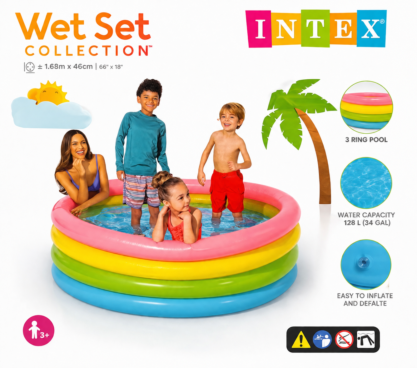استخر بادی اینتکس  کد 56441 مدل  Wet Set Collection