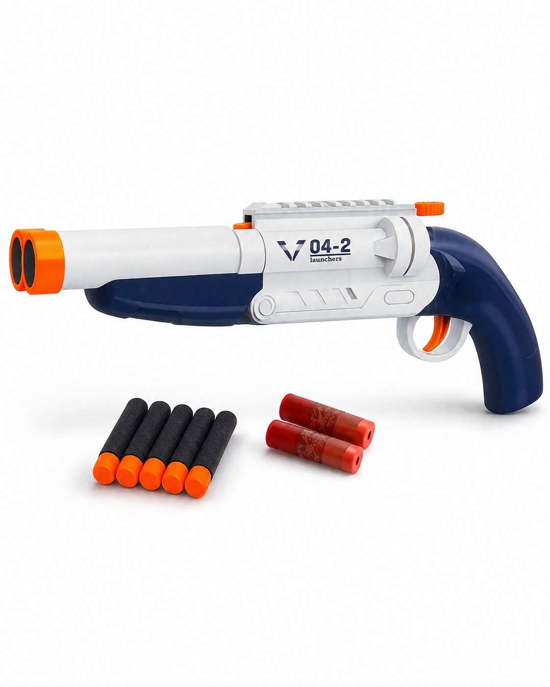 تفنگ اسباب‌بازی دو لول تیر فومی Blast Soft Bullet Gun مدل V04_2