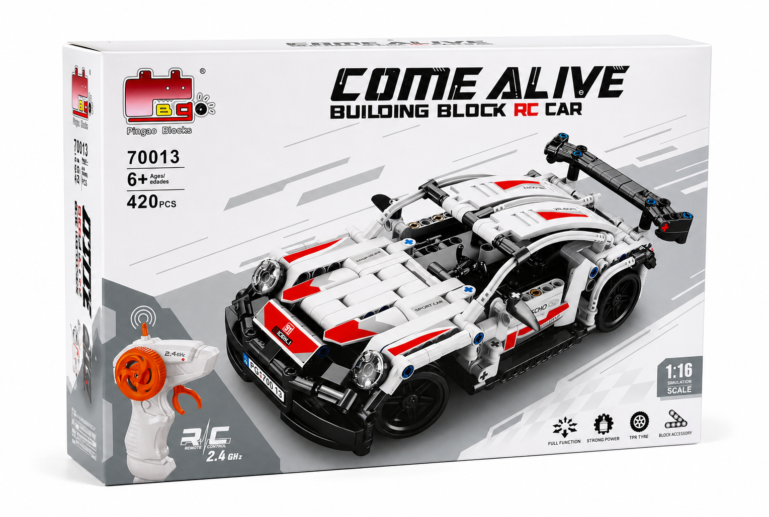 لگو ماشین کنترلی ساختنی ۴۲۰ قطعه با ریموت ۲.۴GHz مدل ۷۰۰۱۴ come Alive