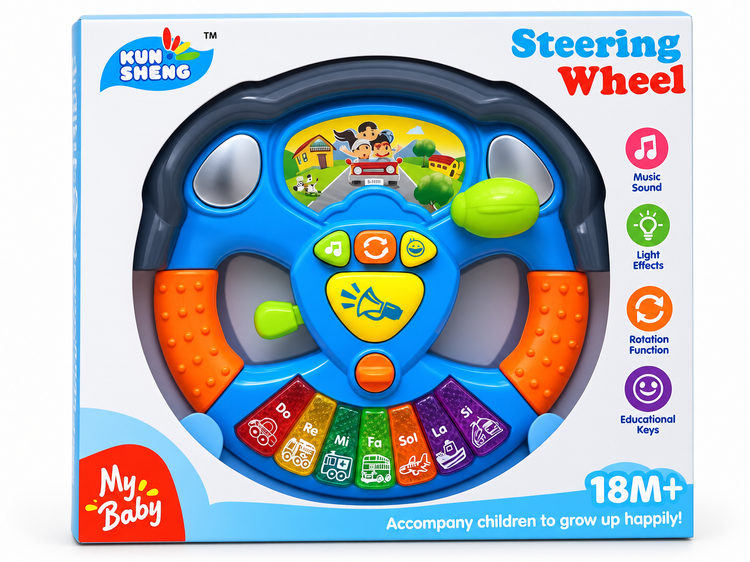 فرمان موزیکال و آموزشی کودک مدل Steering Wheel