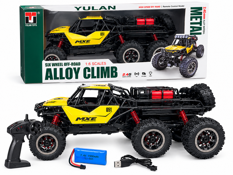 ماشین کنترلی آفرود ۶ چرخ YULAN مدل Alloy Climb 051